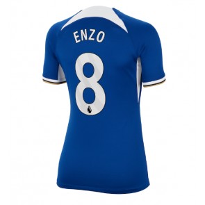 Chelsea Enzo Fernandez #8 Replika Hjemmebanetrøje Dame 2023-24 Kortærmet